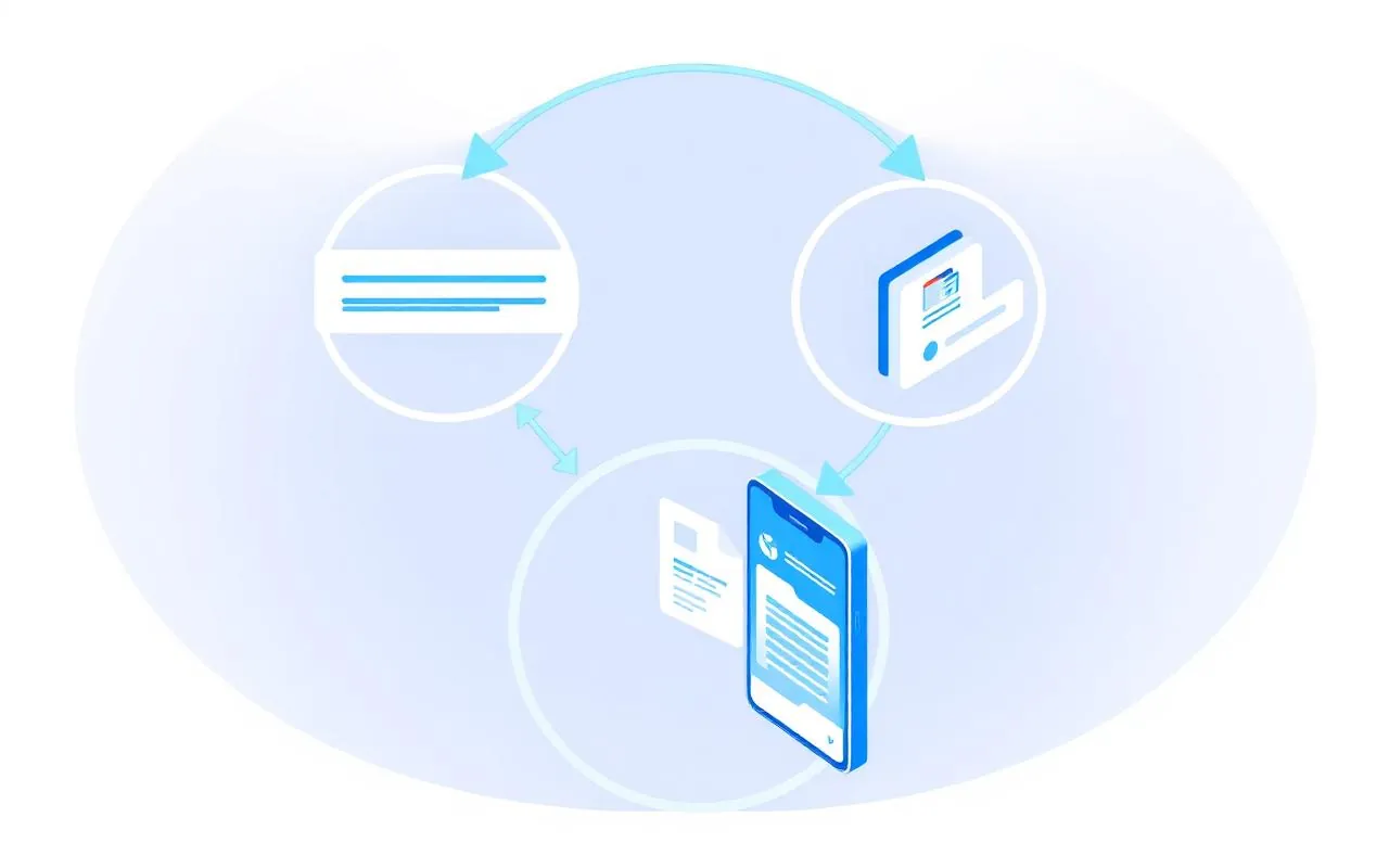 Document arrival alerts โ DeskCentral mobile illustration